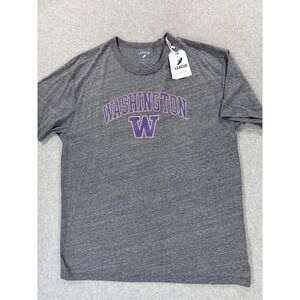NWT Washington Huskies LEAGUE Short Sleeve Campus Tee Shirt‎ (Men's XL) Gray